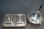 SILVER PLATE CHAFING DISH AND