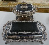 SILVER PLATE CHAFING DISH AND