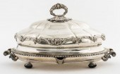 SILVER-PLATE DOME AND PLATTER