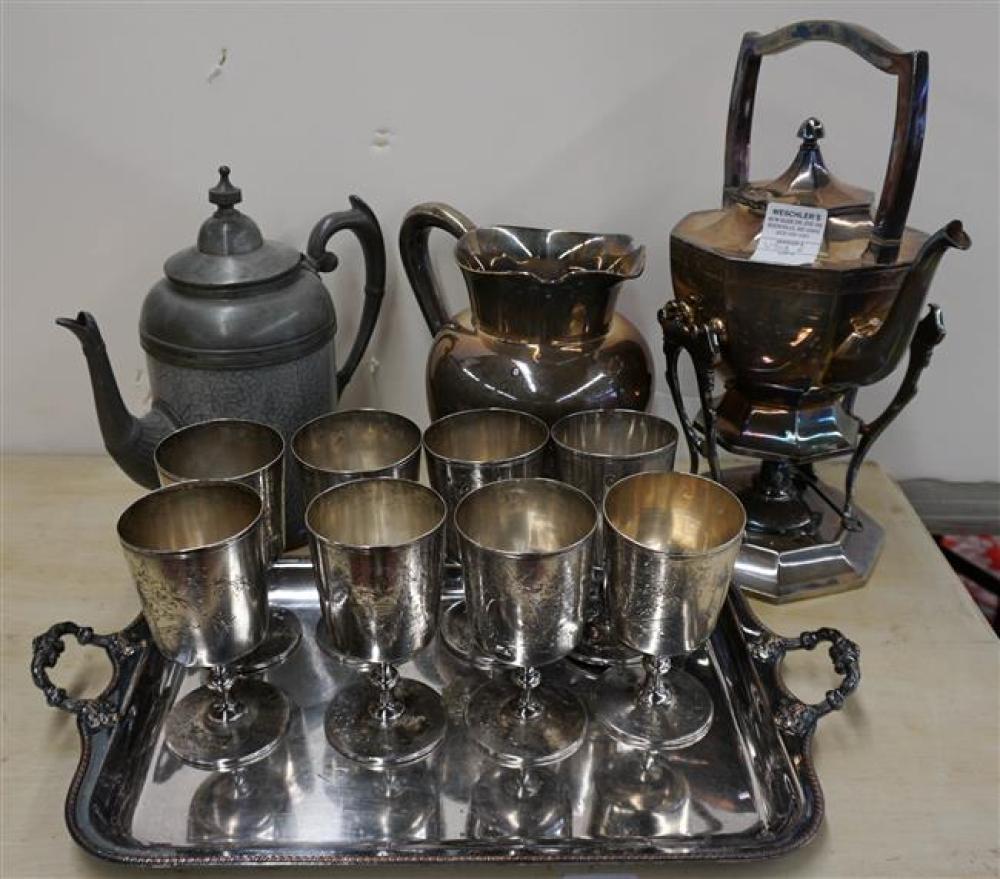 SILVER PLATE HOT WATER KETTLE ON
