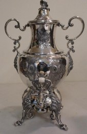 SILVER PLATE HOT WATER KETTLE