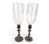 SILVER PLATE HURICANE CANDLE H