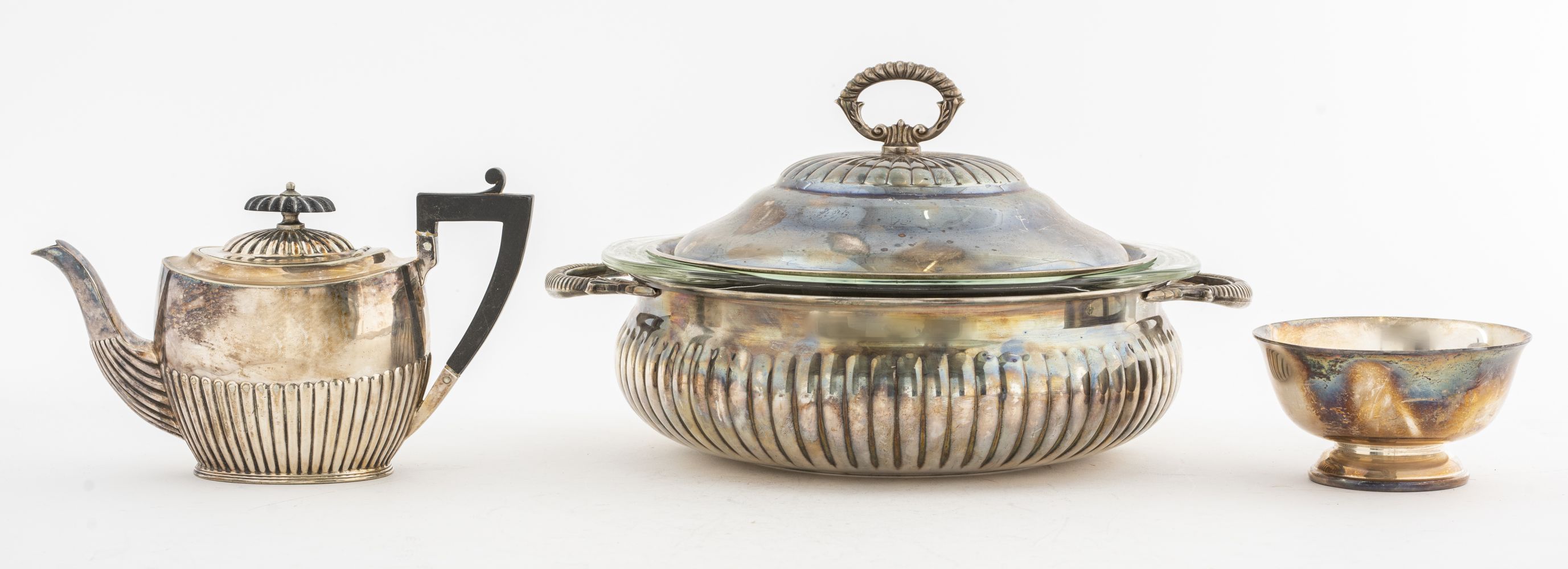 SILVER-PLATE ITEMS, 3 Small