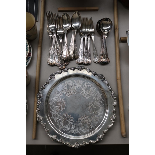 Silver plate Kings pattern six