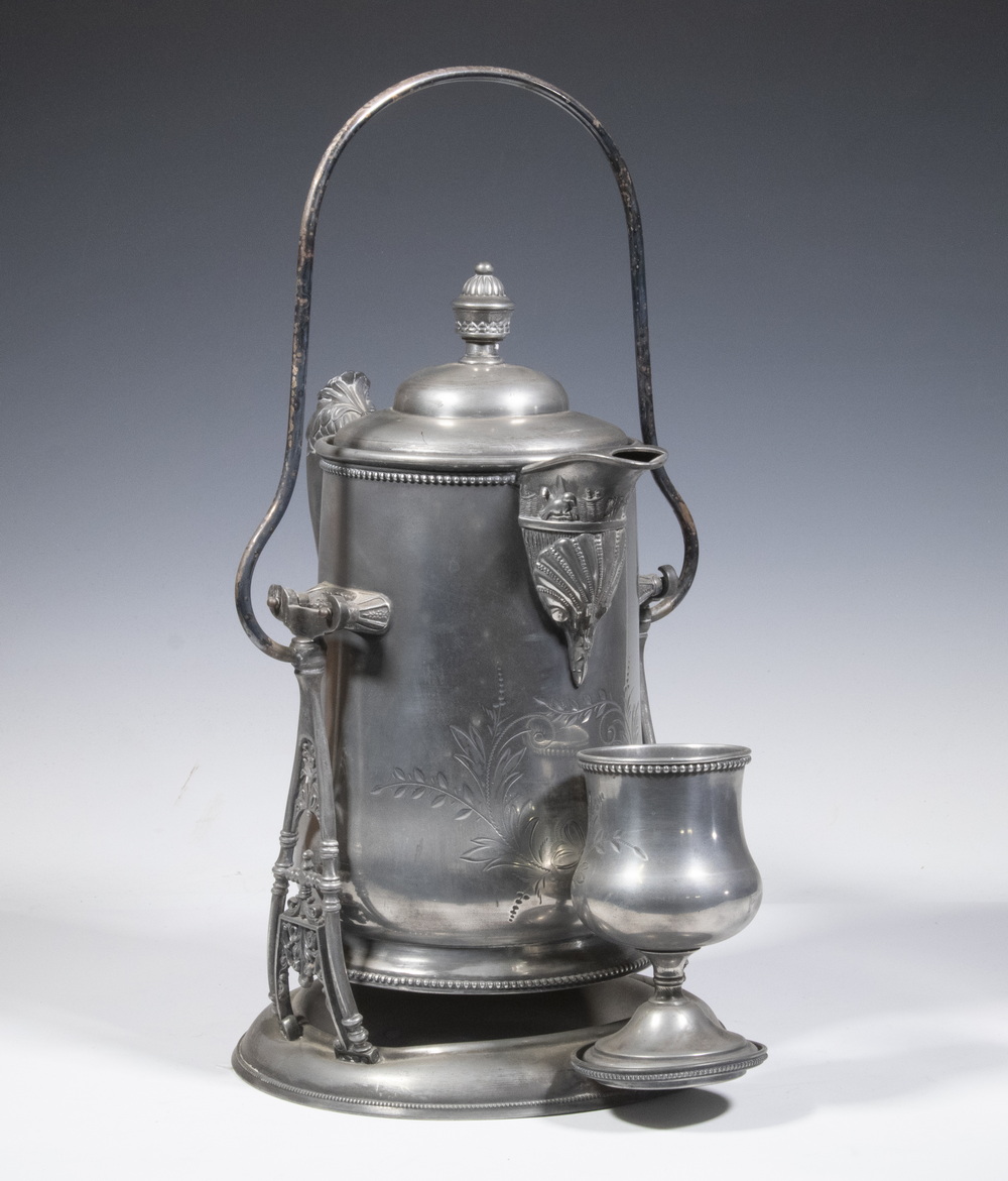 SILVER-PLATE LEMONADE PITCHER ON