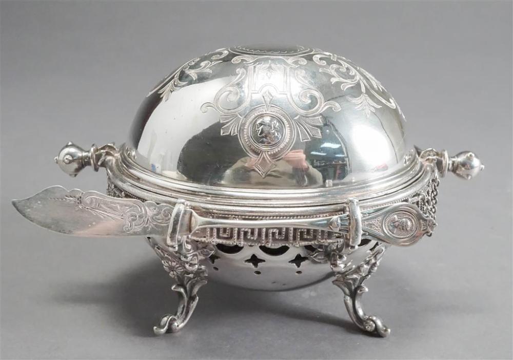 SILVER PLATE 'MEDALLION' BUTTER