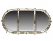 SILVER-PLATE MIRRORED PLATEAUu