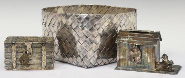 SILVER & PLATE NOVELTY COIN BANKS &