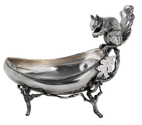 SILVER PLATE NUT BOWL WITH