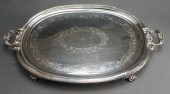 SILVER PLATE OVAL TWO-HANDLE F