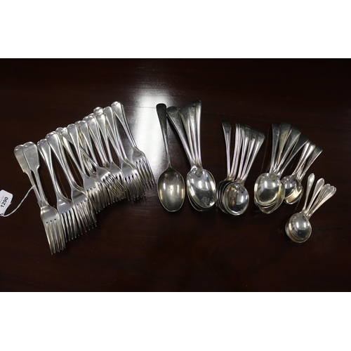 Silver plate part flatware service