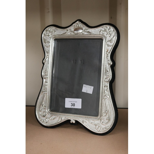 Silver plate photo frame, approx