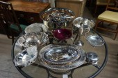 SILVER PLATE PUNCH SET, ASSORT