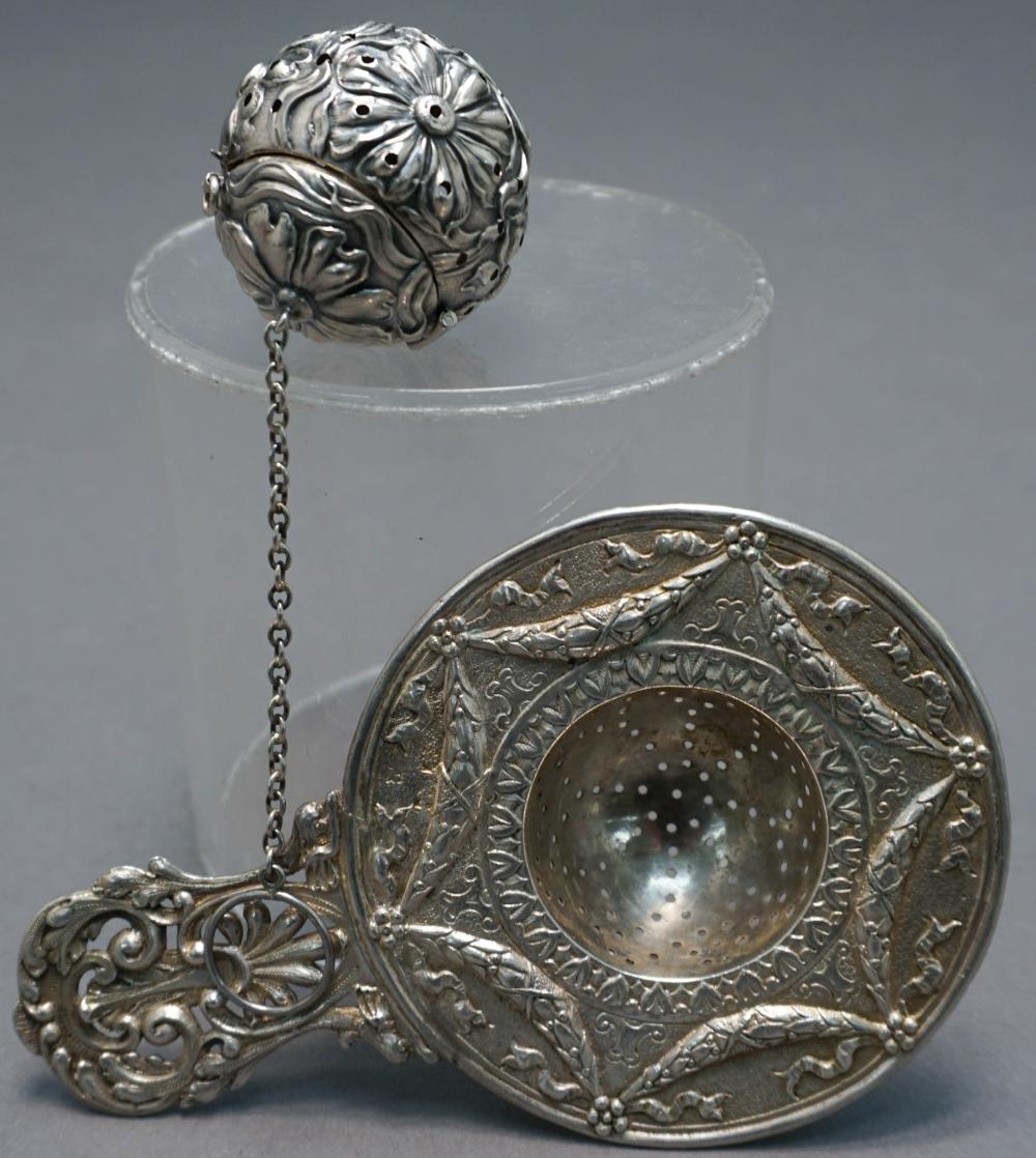 SILVER PLATE REPOUSSE TEA BALL
