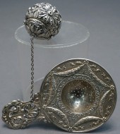 SILVER PLATE REPOUSSE TEA BALL