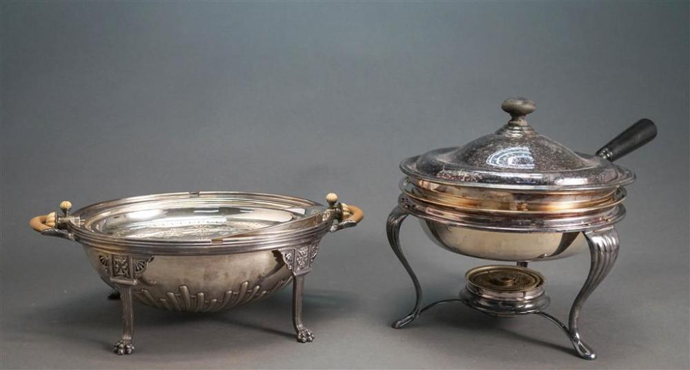 SILVER PLATE REVOLVING CHAFING DISH