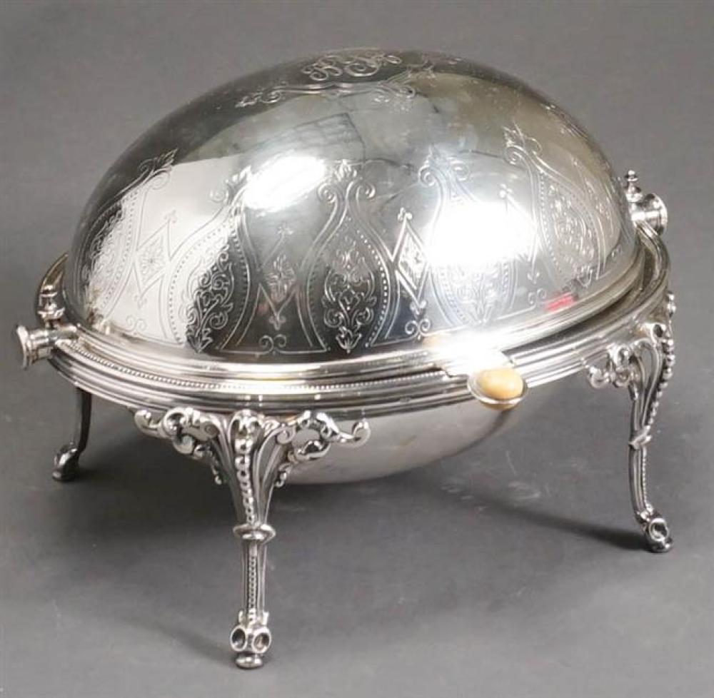 SILVER PLATE REVOLVING TOP SUPPER