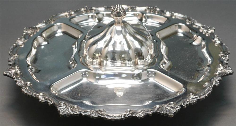 SILVER PLATE ROTATING COVERED