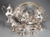 SILVER PLATE SIX-PIECE COFFEE/