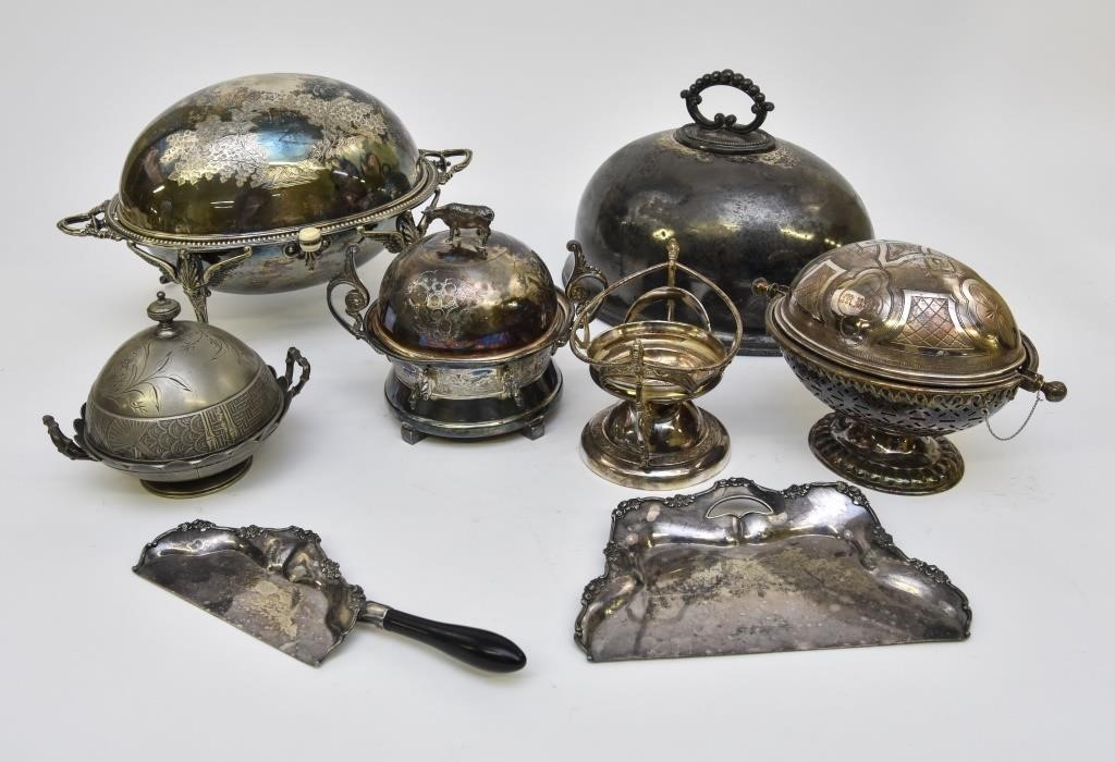 Silver plate tableware to include a