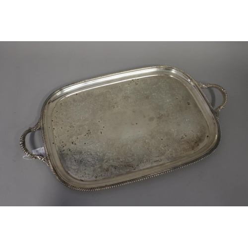 Silver plate twin handled service