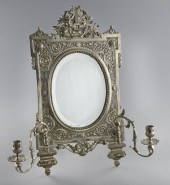 Silver plate vanity mirrorwith