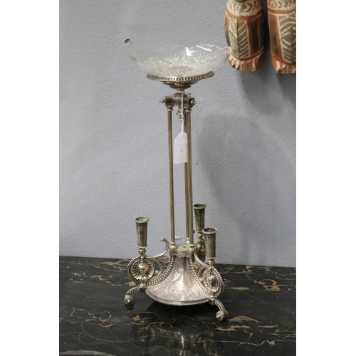 Silver plated and crystal three