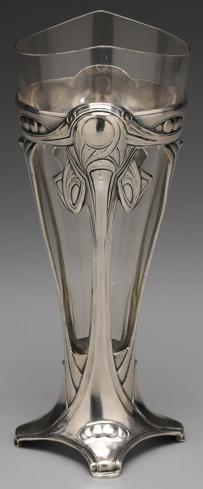 Silver-Plated Art Nouveau Vase