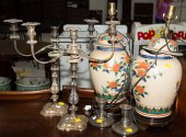 SILVER PLATED CANDELABRA, CAND