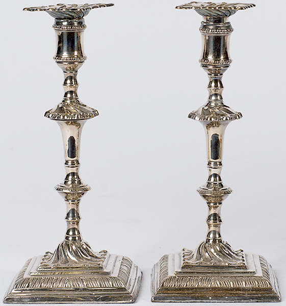 Silver Plated Candlesticks A pair