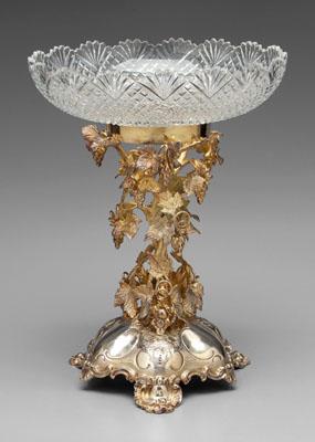 Silver plated centerpiece, round