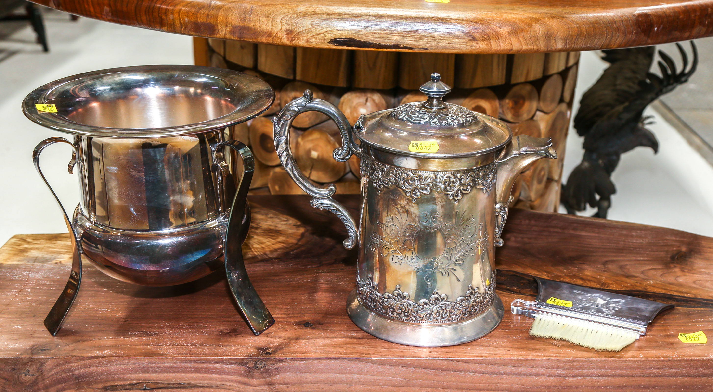 SILVER PLATED CHAMPAGNE BUCKET &
