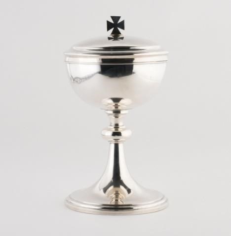 SILVER PLATED CIBORIUM & COVER, MID