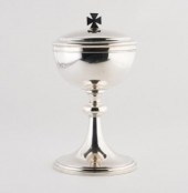 SILVER PLATED CIBORIUM & COVER