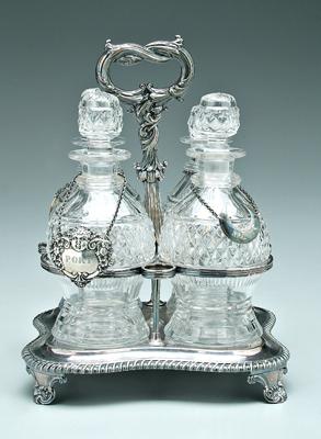 Silver plated decanter set: