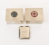 SILVER PLATED & ENAMELED BOXES