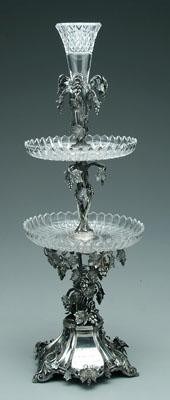 Silver plated epergne, Prince'