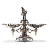 SILVER-PLATED FIGURAL CENTERPI