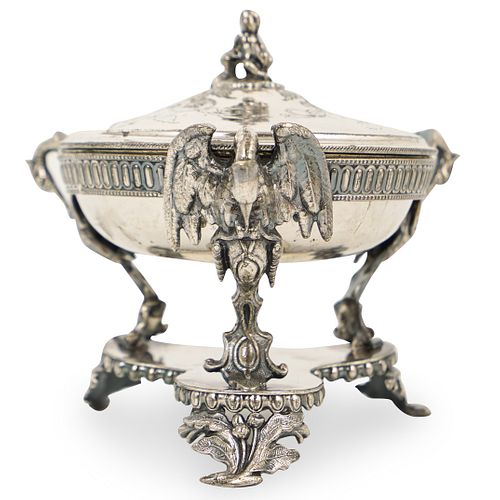 SILVER PLATED FIGURAL LIDDED CENTER