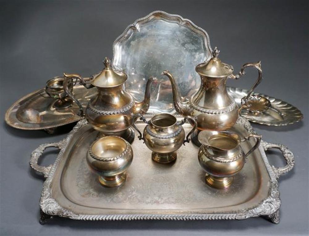 SILVER PLATED FIVE PIECE COFFEE AND