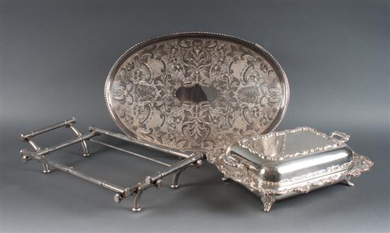 Silver-plated gallery tray