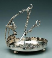 Silver plated grape stand, sci