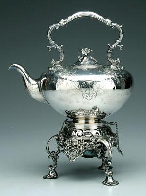 Silver plated hot water kettle,