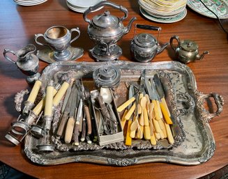 Silver plated items, including: