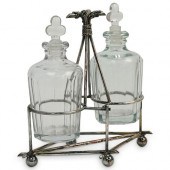 SILVER PLATED METAL & GLASS VI