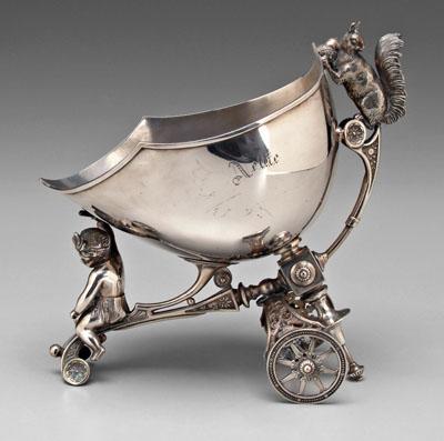 Silver-plated nut dish, base