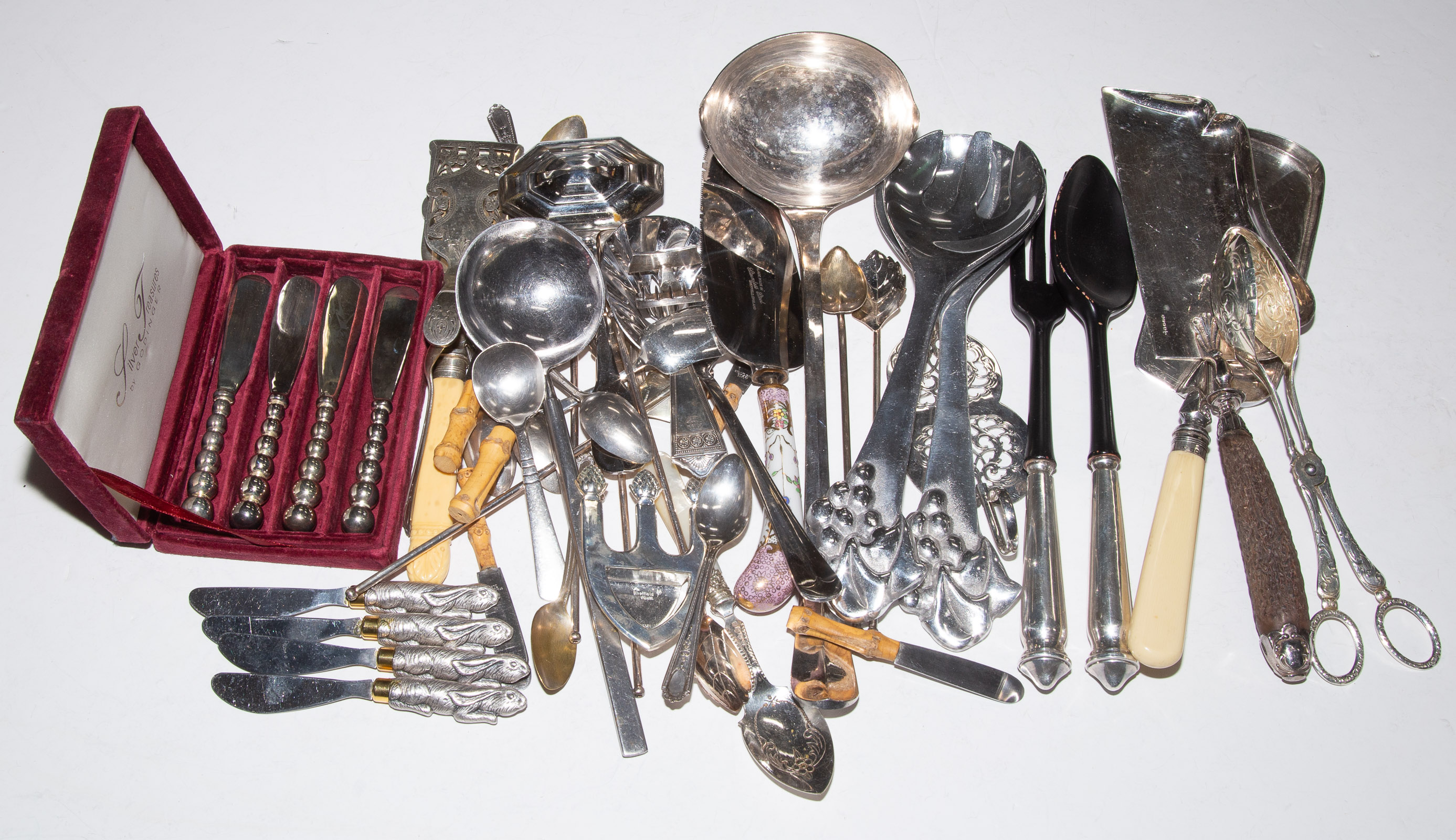 SILVER PLATED & PEWTER SERVING
