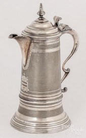 SILVER PLATED PEWTER THREE-QUA