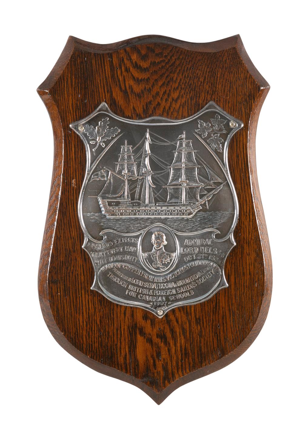 SILVER PLATED PLAQUE OF MARITIME
