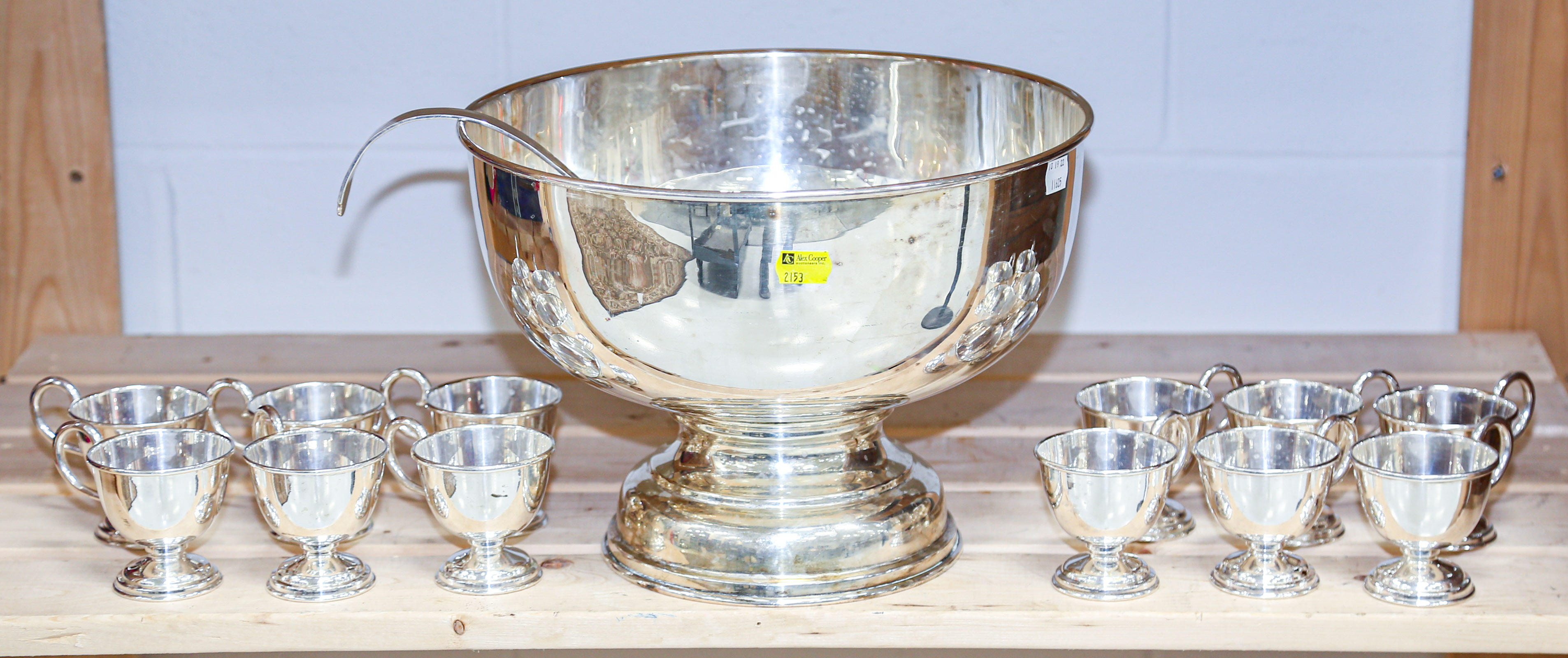 SILVER PLATED PUNCH BOWL WITH
